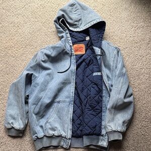 Levi's Blue Hooded Jacket with Quilted Lining